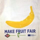 Make Fruit Fair! Schriftzug auf Stofftasche